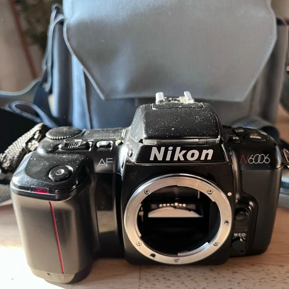 Nikon N6006 Camera with Case and Two Lenses